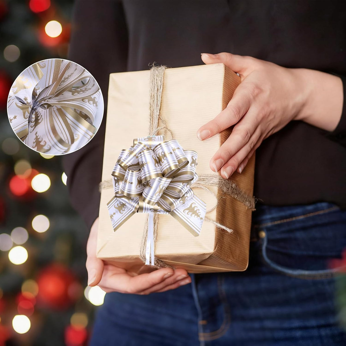 Christmas Bows Present Christmas Decorations for Gift Wrapping Gift Bow