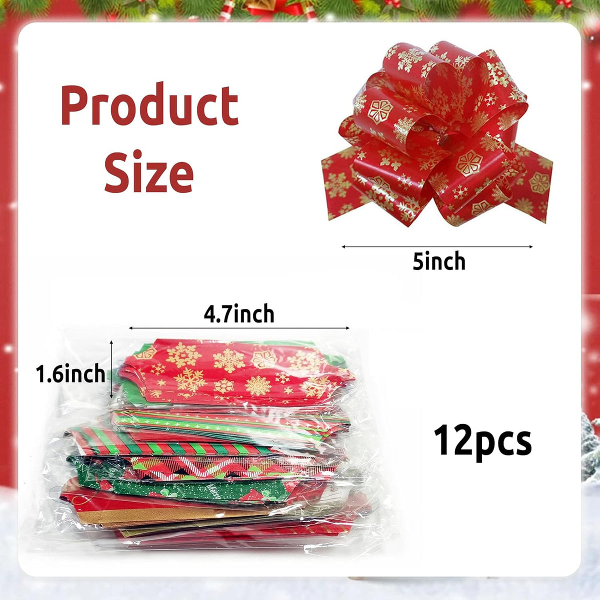Christmas Bows Present Christmas Decorations for Gift Wrapping Gift Bow