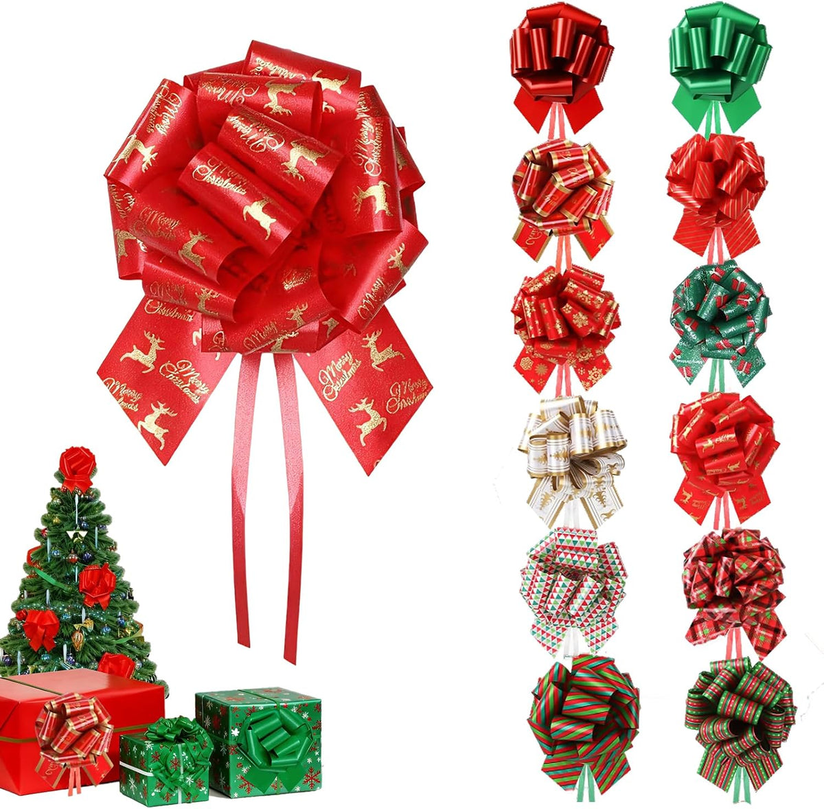 Christmas Bows Present Christmas Decorations for Gift Wrapping Gift Bow